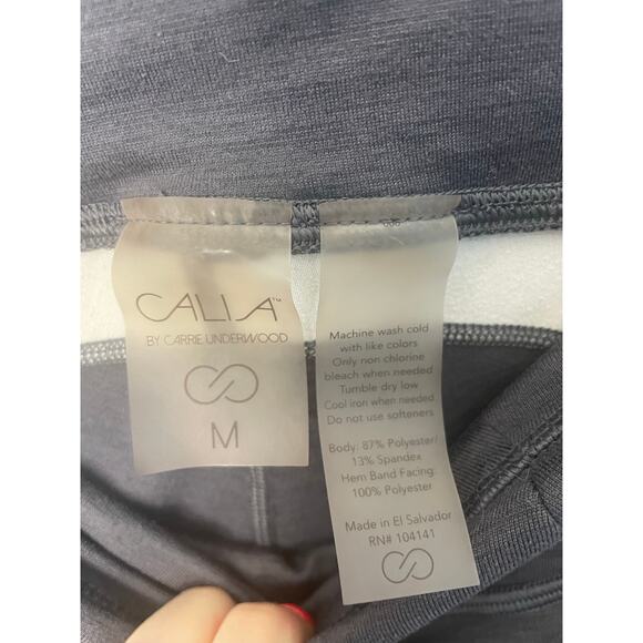 CALIA by Carrie Underwood gray watercolor print zip leg jogger leggings medium - Picture 4 of 5